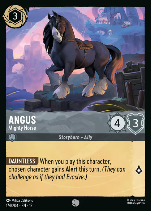 Angus - Mighty Horse Disney Lorcana card