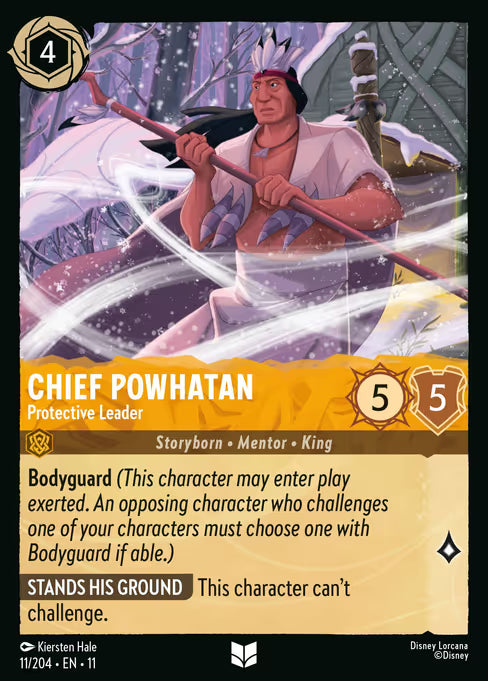 Chief Powhatan - Protective Leader Disney Lorcana card