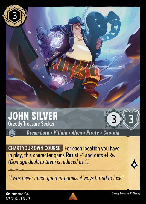 John Silver - Greedy Treasure Seeker Disney Lorcana card