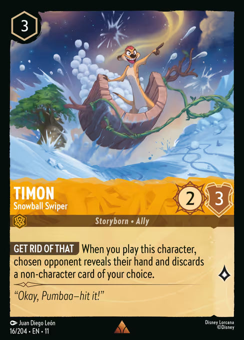 Timon - Snowball Swiper Disney Lorcana card