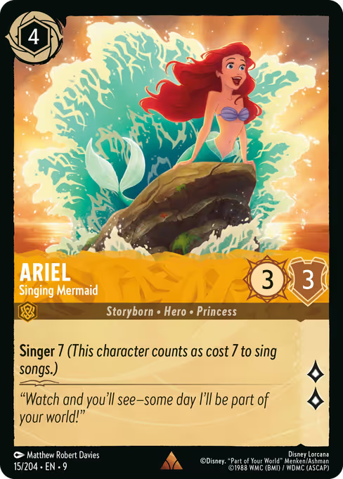 Ariel - Singing Mermaid Disney Lorcana card