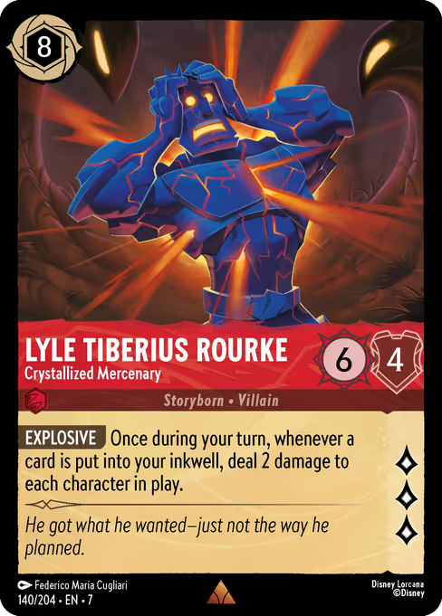 Lyle Tiberius Rourke - Crystallized Mercenary Disney Lorcana card