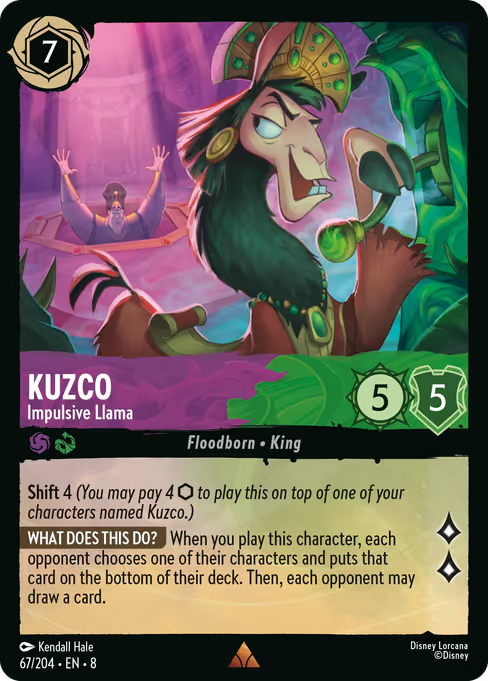 Kuzco - Impulsive Llama Disney Lorcana card