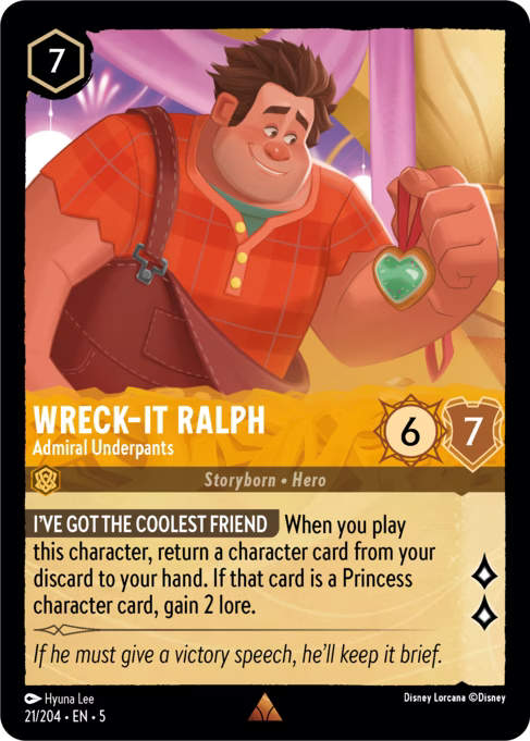 Wreck-It Ralph - Admiral Underpants Disney Lorcana card