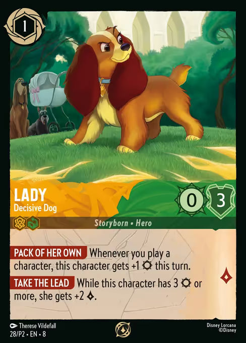 Lady - Decisive Dog Disney Lorcana card