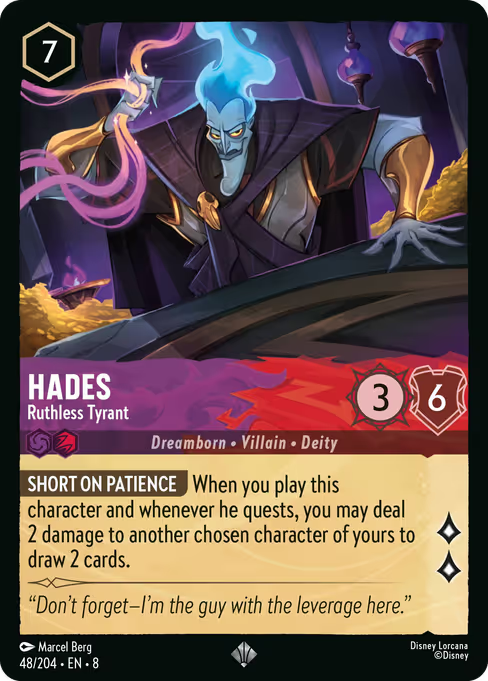 Hades - Ruthless Tyrant Disney Lorcana card