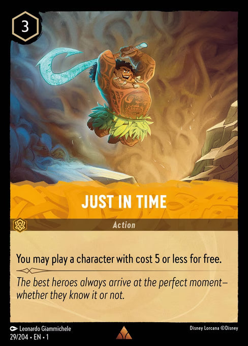 Just in Time Disney Lorcana card