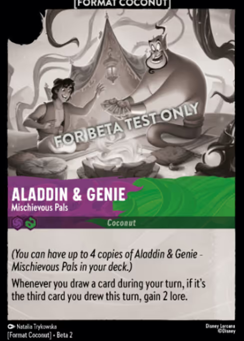 Aladdin & Genie - "Mischievous Pals" Disney Lorcana card