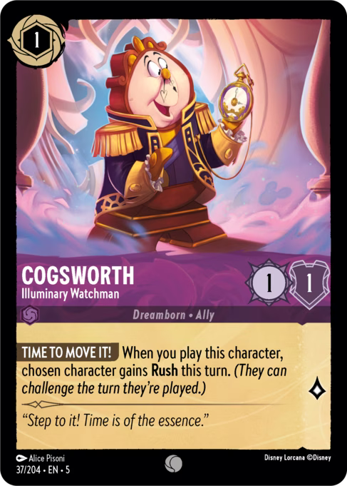 Cogsworth - Illuminary Watchman Disney Lorcana card