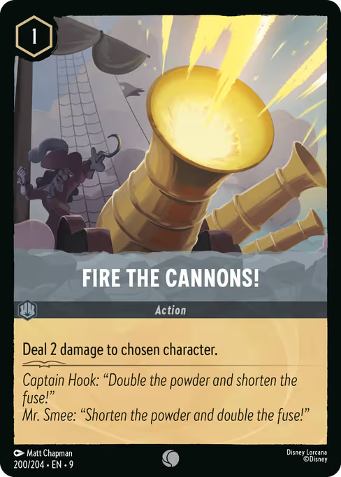 Fire the Cannons! Disney Lorcana card