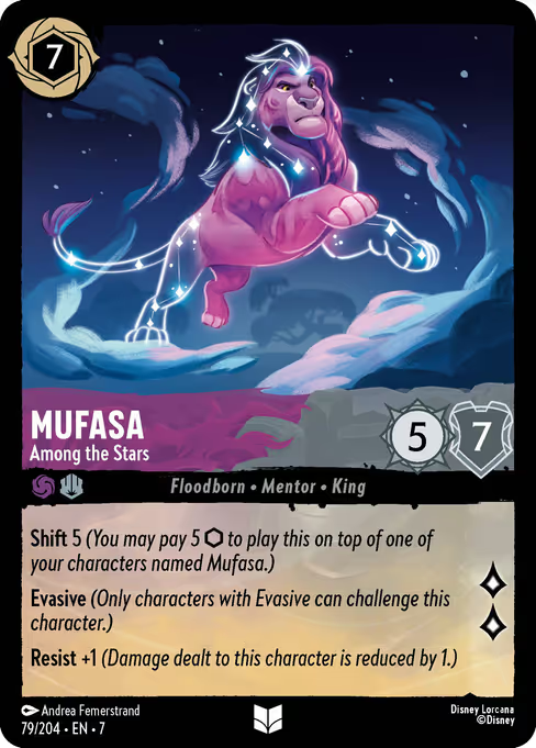 Mufasa - Among the Stars Disney Lorcana card