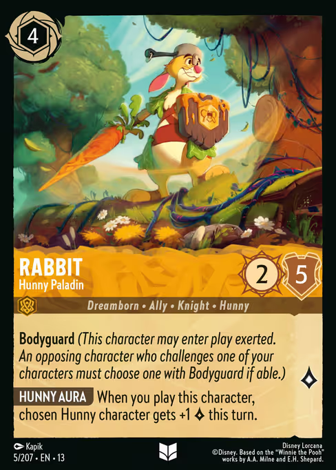 Rabbit - Hunny Paladin Disney Lorcana card