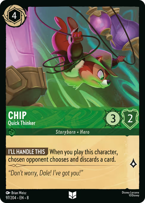 Chip - Quick Thinker Disney Lorcana card