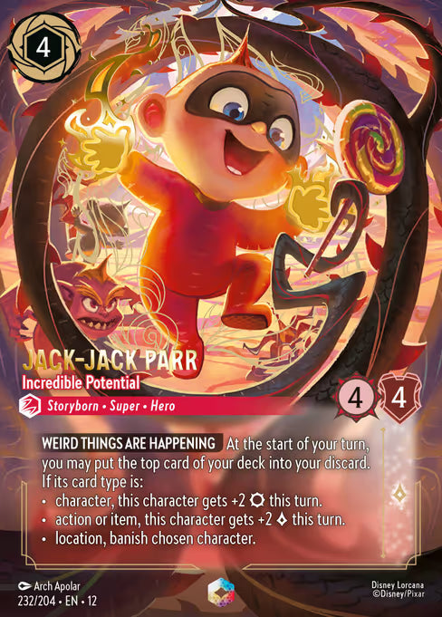 Jack-Jack Parr - Incredible Potential Disney Lorcana card