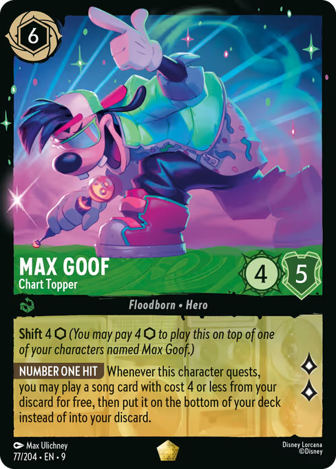 Max Goof - Chart Topper Disney Lorcana card
