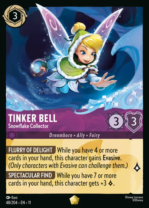 Tinker Bell - Snowflake Collector Disney Lorcana card