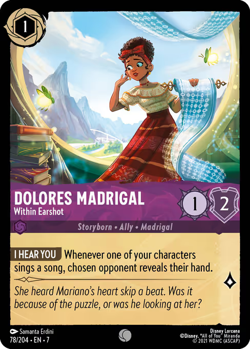 Dolores Madrigal - Within Earshot Disney Lorcana card