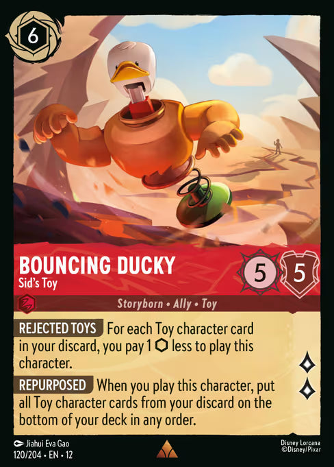Bouncing Ducky - Sid's Toy Disney Lorcana card