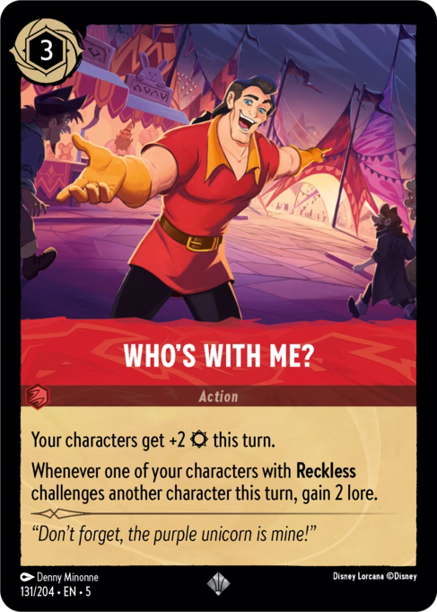 Who's With Me? Disney Lorcana card