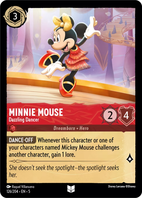 Minnie Mouse - Dazzling Dancer Disney Lorcana card