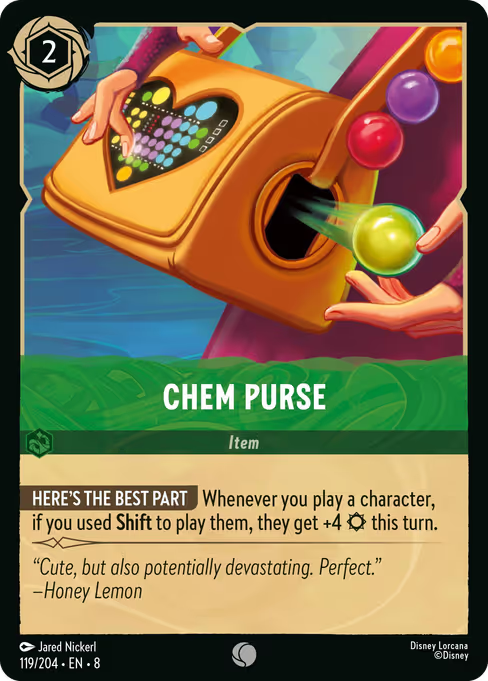 Chem Purse Disney Lorcana card