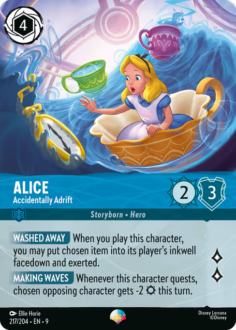 Alice - Accidentally Adrift Disney Lorcana card