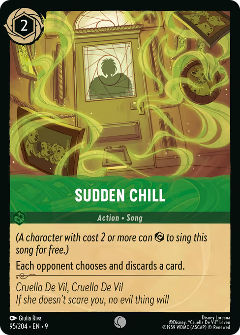 Sudden Chill Disney Lorcana card