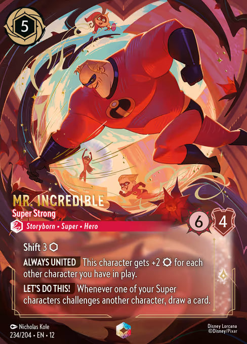Mr. Incredible - Super Strong Disney Lorcana card