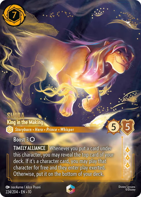 Simba - King in the Making Disney Lorcana card