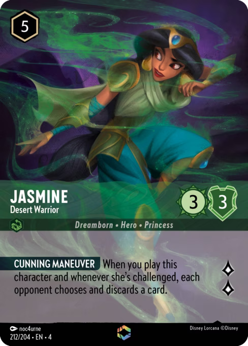 Jasmine - Desert Warrior Disney Lorcana card