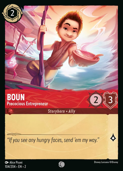 Boun - Precocious Entrepreneur Disney Lorcana card