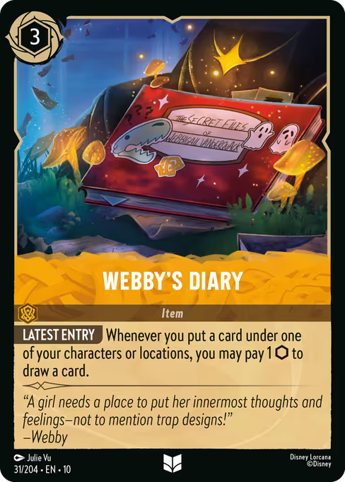 Webby's Diary Disney Lorcana card