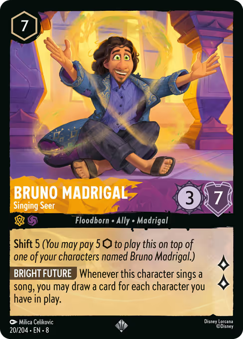 Bruno Madrigal - Singing Seer Disney Lorcana card