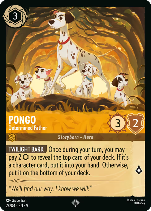 Pongo - Determined Father Disney Lorcana card