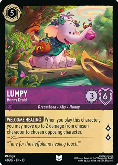 Lumpy - Hunny Druid Disney Lorcana card