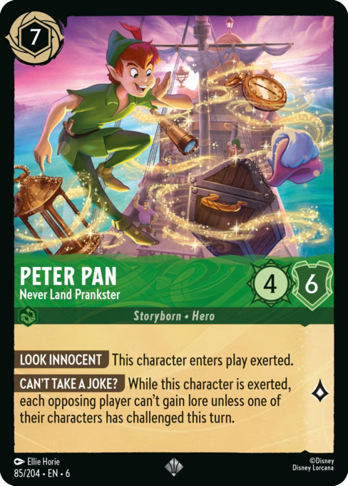 Peter Pan - Never Land Prankster Disney Lorcana card