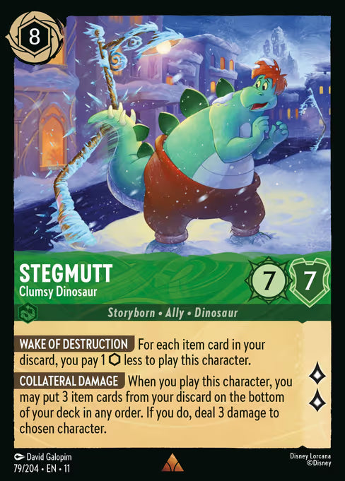 Stegmutt - Clumsy Dinosaur Disney Lorcana card