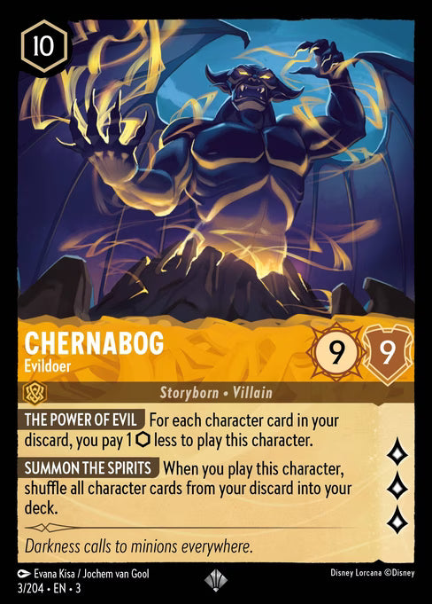 Chernabog - Evildoer Disney Lorcana card