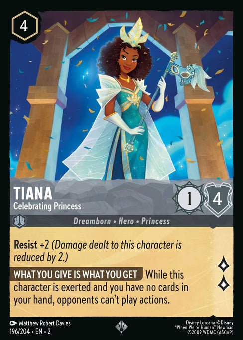 Tiana - Celebrating Princess Disney Lorcana card