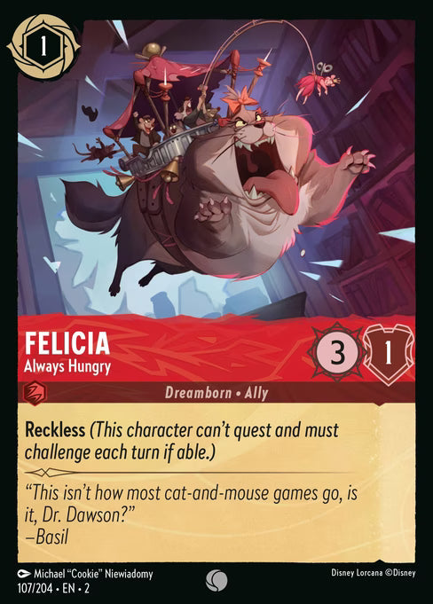 Felicia - Always Hungry Disney Lorcana card