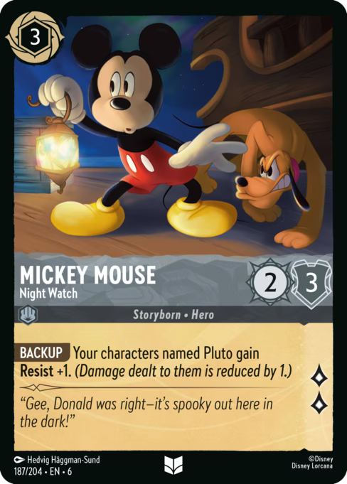 Mickey Mouse - Night Watch Disney Lorcana card