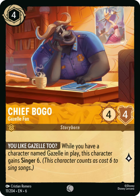Chief Bogo - Gazelle Fan Disney Lorcana card