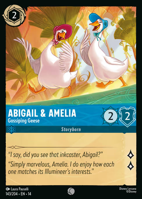 Abigail & Amelia - Gossiping Geese Disney Lorcana card