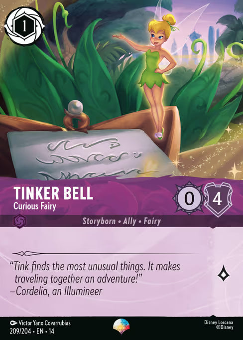 Tinker Bell - Curious Fairy Disney Lorcana card