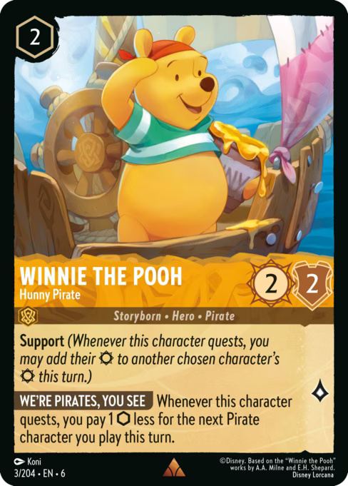 Winnie the Pooh - Hunny Pirate Disney Lorcana card