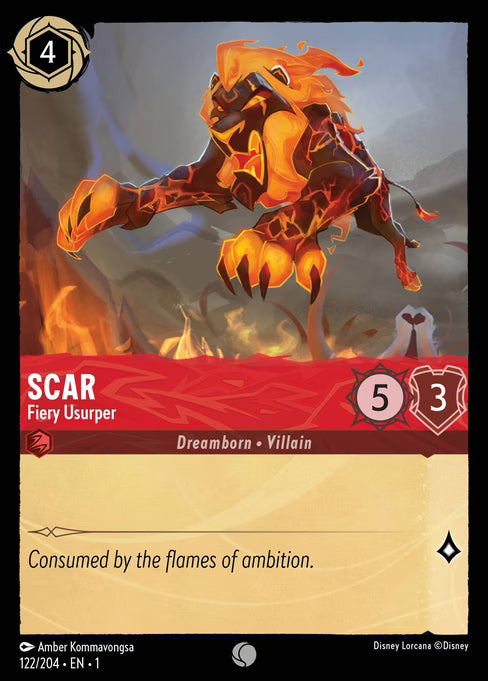 Scar - Fiery Usurper Disney Lorcana card