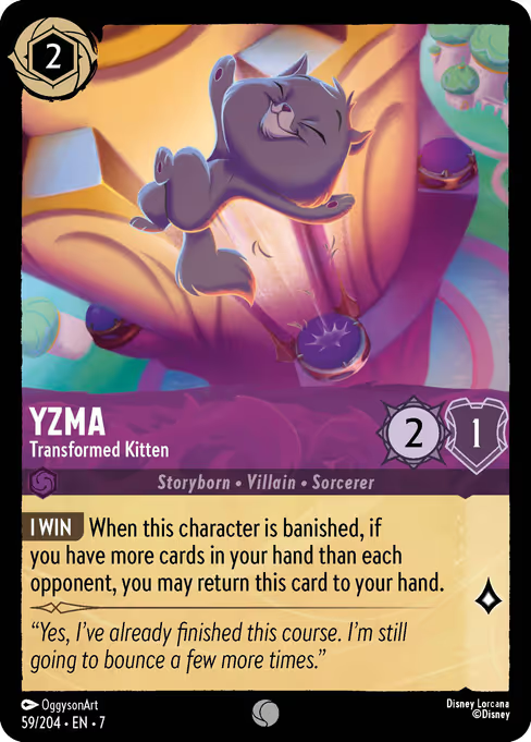 Yzma - Transformed Kitten Disney Lorcana card