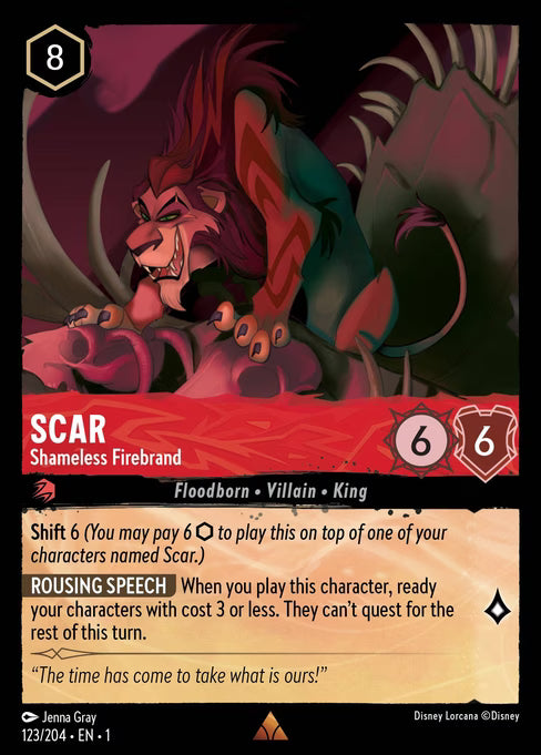 Scar - Shameless Firebrand Disney Lorcana card