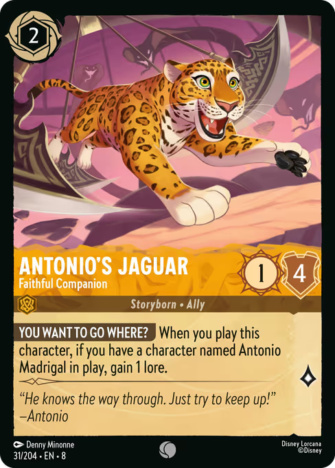 Antonio's Jaguar - Faithful Companion Disney Lorcana card