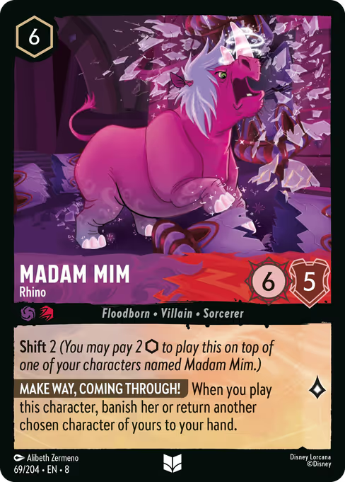 Madam Mim - Rhino Disney Lorcana card